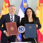 Ministra de Interior y Policía, Faride Raful, firma tratado con España para enfrentar la delincuencia