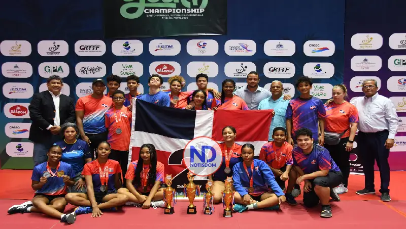RD obtiene el segundo lugar Juvenil del Caribe Tenis de Mesa
