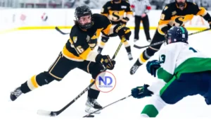 Cómo en el hockey un defensor decide la entrada en la zona