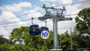 Reanudan servicio en líneas 1 y 2 del Teleférico de Santo Domingo tras suspensión por lluvias