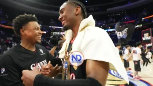 Tyrese Maxey fue la figura clave en la victoria de los 76ers sobre Orlando. NBA.com