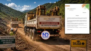 ¡GoldQuest se va! Retira equipos del proyecto Romero tras tensión por minería en San Juan