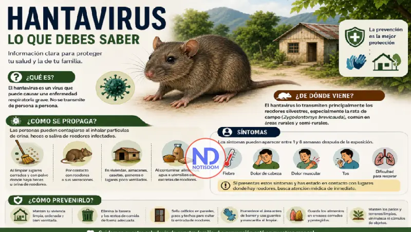 Salud Pública descarta brote de hantavirus en RD y llama a mantener la prevención