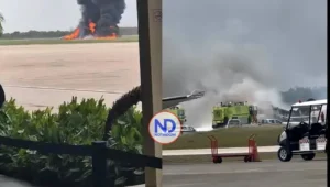 Avión ejecutivo se accidenta en el Aeropuerto Internacional de La Romana
