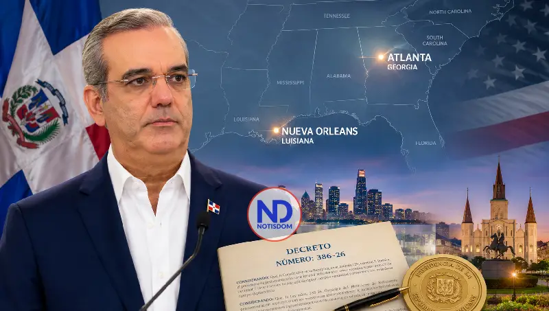 Decreto 386-26: Abinader designa nuevos cónsules en Atlanta y Nueva Orleans
