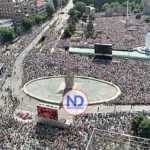 Papa encabeza multitudinarios actos en la capital española