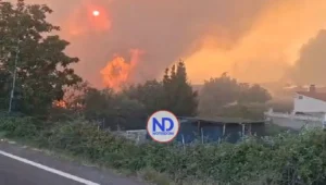 Gran incendio afecta Madrid; amenaza Escorial y base NASA