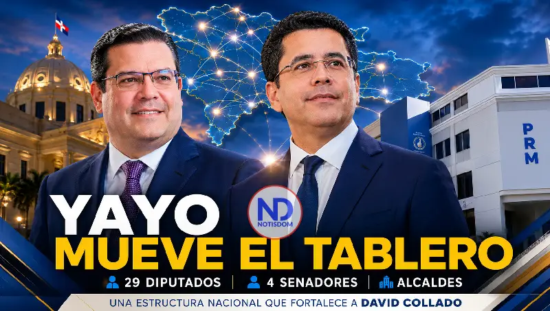 Yayo fortalece proyecto de David Collado con estructura de 29 diputados y cuatro senadores