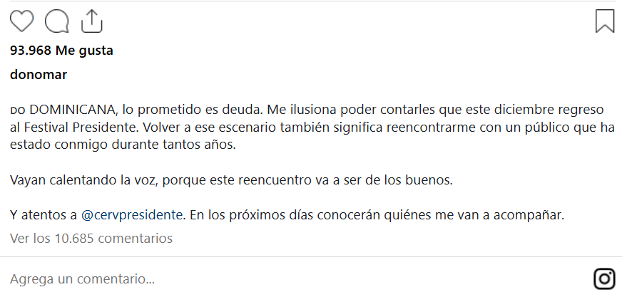 Don Omar viene al país tras 10 años para ser parte de Festival Presidente 5 TWITTER DON OMAR Don Omar viene al país tras 10 años para ser parte de Festival Presidente