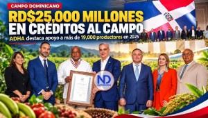 ADHA destaca más de RD$25,000 millones en créditos a 19,000 productores del campo dominicano