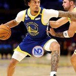 Curry y Lendeborg lideran a Warriors a victoria
